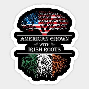 American Grown Irish Roots Sticker